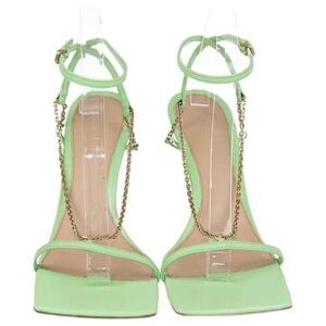 EGO Light Green Chain Strap Heels